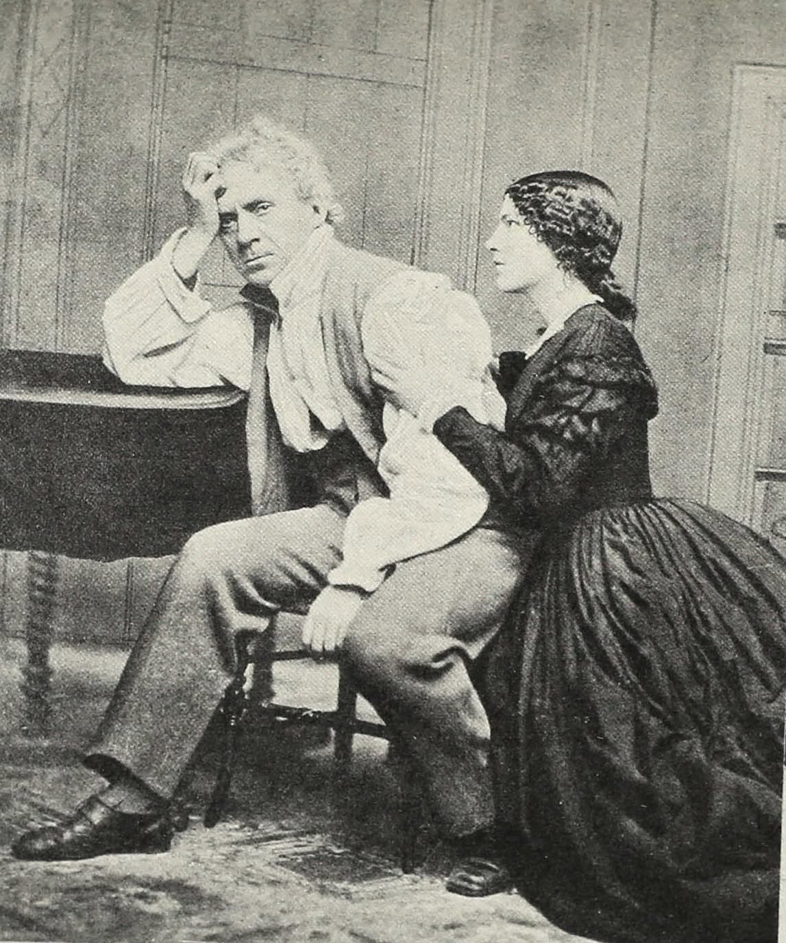 Charles Walter Couldock with his daughter Eliza Couldock